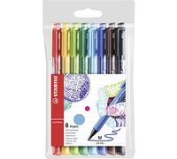 STABILO Nylon-Tip Pen pointMax 0.8mm - Wallet of 8 Assorted Colours