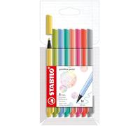STABILO Nylon-Tip Sign Pen pointMax - Pack of 8 - Assorted Pastel Colours