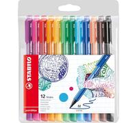 Stabilo STABILO pointMax Fibre Tip Pen 0.8mm Line Assorted Colours (Wallet 12)