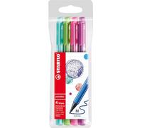 STABILO pointMax - Nylon-Tip Sign Pen - Pack of 4 - Ice Green, Light Green, Pink, Lilac
