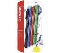 STABILO pointMax - Nylon-Tip Sign Pen - Pack of 4 - Ultramarine, Black, Carmine, Green