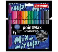 STABILO pointMax - Nylon-Tip Sign Pen - Snooze One Edition - Pack of 15 - Assorted Colours