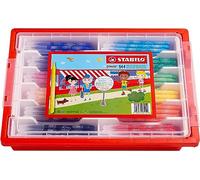 STABILO Medium Fibre-Tip Pens power Classpack with Gratnell Tray, 144 pcs, 12 Assorted Colours