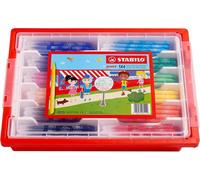 STABILO Medium Fibre-Tip Pens power Classpack with Gratnell Tray, 144 pcs, 12 Assorted Colours