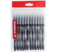 Stabilo Power - Schoolpack Refill of 12 Felt-Tip Pens, Medium Tip Black