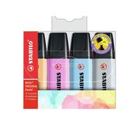 Stabilo Premium Quality Boss Pastel Chisel-Shaped Tip Highlighter Pack of 4
