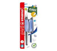 STABILO - School fountain pen with standard nib M - EASYbuddy pastel in cloud blue - blue (erasable) - incl. cartridge - blister