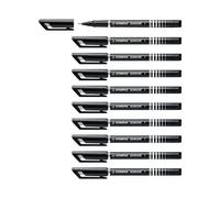 Stabilo Sensor Cushion Tip Fineliner Pen Black (Pack of 10) 189/46