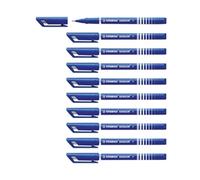 Stabilo Sensor Cushion Tip Fineliner Pen Blue (Pack of 10) 189/41