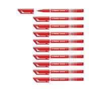 Stabilo Sensor Cushion Tip Fineliner Pen Red (Pack of 10) 189/40