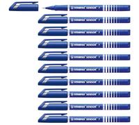 STABILO SENSOR fine - Fineliner with Cushioned F-Tip | Pack of 10 - Blue