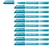 STABILO SENSOR fine - Fineliner with Cushioned F-Tip - Pack of 10 - Turquoise