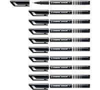 STABILO SENSOR Fineliner Pen 0.3 mm Needlepoint Black 189/46 Pack of 10