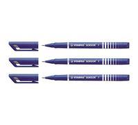 Stabilo Sensor Fineliner Pens - Pack of 3 PTE Route 0.3 mm Blue