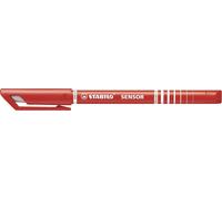 Stabilo Sensor Fineliner Pens - Pack of 6 PTE Route 0.3 mm Red