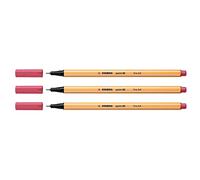 STABILO Set of 3 Felt-Tip Pens with Fine Point 88 - 0.4 mm Grenadine Redaa