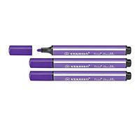 STABILO Set of 3 Trio Scribbi Triangular Felt-Tip Pens with Wide Tip Purpleaa