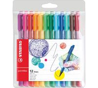 Stabilo STABILO pointMax Fibre Tip Pen 0.8mm Line Assorted Colours (Wallet 12)