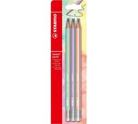STABILO Swano Pastel - Graphite Pencil with Eraser - Pack of 6 - Assorted Colou