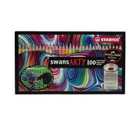 STABILO swans - ARTY - Colouring Pencil - Pack of 100 - Assorted Colours with 27 Pastel, 4 Neon and 9 Metallic Tones