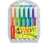 Stabilo Swing Cool Highlighter Pen Wallet of 6 Assorted 275/6 School Office Pens