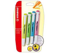 STABILO Swing Cool Highlighters Pack of 4 Green Yellow Blue Pink