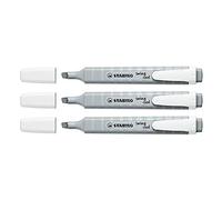 STABILO Swing Cool Highlighters Pastel Bevel Tip Silk Grey Pack of 3aa