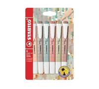 STABILO swing cool NatureCOLORS - Highlighter | Pack of 6 - Assorted Colours