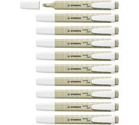 STABILO swing cool NatureCOLORS - Highlighter - Pack of 10 - Mud Green