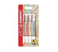STABILO Highlighter swing cool NatureCOLORS - Pack of 4 - Mud Green, Sienna, Beige, Warm Grey