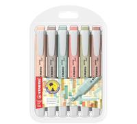 STABILO swing cool NatureCOLORS - Highlighter - Pack of 6 - Assorted Colours