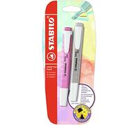 STABILO swing cool Pastel - Highlighter - Pack of 2 - Dusty Grey/Frozen Fuchsia