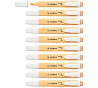 STABILO swing cool Pastel - Highlighter | Pack of 10 - Pale Orange