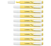 Highlighter - STABILO swing cool Pastel Box of 10 Milky Yellow