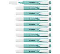 Highlighter - STABILO swing cool Pastel - Pack of 10 - Touch of Turquoise
