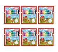 STABILO - Thick Felt Tip Pen - Trio Jumbo - 6 x Pack of 12-12 Colours