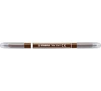 STABILO Trio 2 in 1 - Fibre-Tip Pen and Fineliner - Pack of 1 - Brown