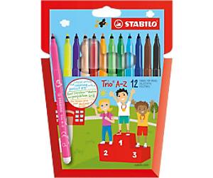 STABILO Trio A-Z Felt Tip Pen 0.7 mm Medium Assorted 378/1-12-01 Pack of 12