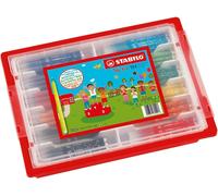 STABILO Trio A-Z - Fibre-Tip Pen with Triangular Grip Zone - Classpack of 144 -