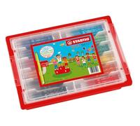 Stabilo Trio A-Z - Fibre-Tip Pen With Triangular Grip Zone - Classpack Of 144 - With 12 Assorted Colours