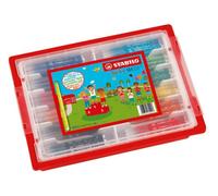 Stabilo Trio A-Z - Fibre-Tip Pen With Triangular Grip Zone - Classpack Of 144 - With 12 Assorted Colours