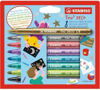 STABILO Trio Deco - Metallic Fibre-Tip Pen - Pack of 8 - 8 count (Pack 1)