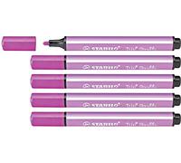 STABILO Trio Scribbi - Triangular Fibre-Tip Pen - Pack of 5 - Pink