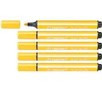 STABILO Trio Scribbi - Triangular Fibre-Tip Pen - Pack of 5 - Yellow