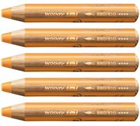 STABILO woody 3-in-1 - Multi-Talented Pencil - Pack of 5 - Gold