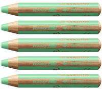 STABILO woody 3-in-1 - Multi-Talented Pencil - Pack of 5 - Pastel Green