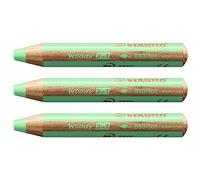 STABILO Woody 3 in 1 Round Pastel Green Multi-talent Pencils Set of 3