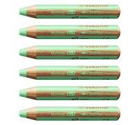 STABILO Woody 3 in 1 Round Pastel Green Multi-talent Pencils Set of 6