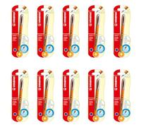 STABILO worker+ colorful - Rollerball - Medium | Pack of 1 x 10 - Blue