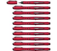 STABILO worker+ NatureCOLORS Wildflower - Rollerball - Pack of 10 - Burgundy